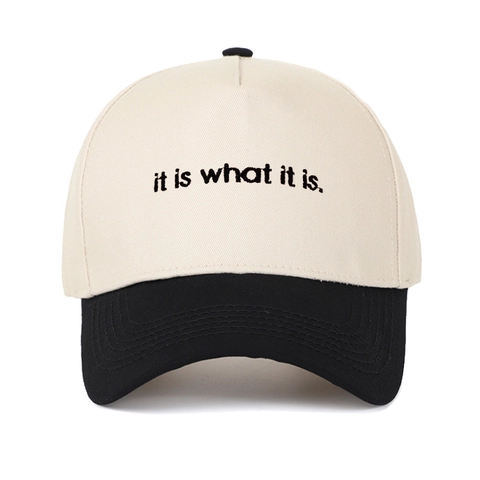 Cappellino Da Baseball Vintage In Cotone Con Ricamo It Is What It Is Colore A Contrasto Regolabile Uomo Donna