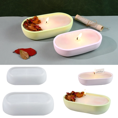 Boat Shape Silicone Mold Ship Design Aromatherapy Candle Cup DIY Gypsum Flower Pot Container Handmade Craft Tool