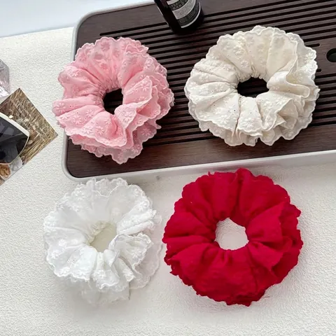 Coletero De Encaje Floral Bordado De Cuatro Capas Estilo Coreano Dulce Tela De Alta Elasticidad Para Mujeres