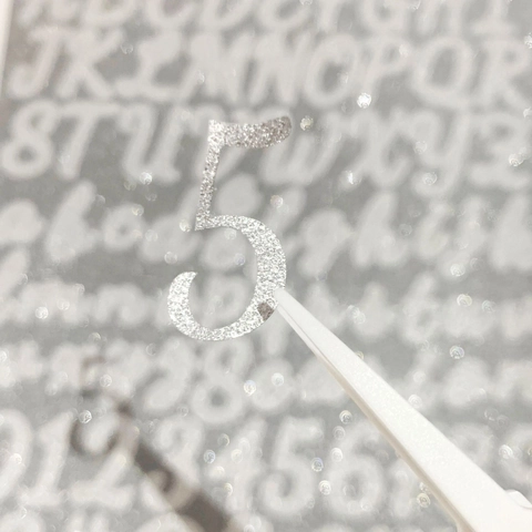 Glitter Alfabet Stickers Cijfers Zelfklevend Waterdicht Decoratieve Letters Voor Scrapbooking Afstudeerpet Knutselen DIY