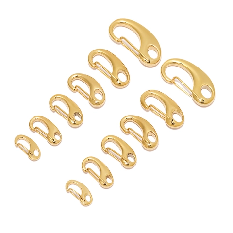 Chiusure A Moschettone In Acciaio Inossidabile Ganci A Forma Di D Placcati Oro Sotto Vuoto Per Fai Da Te Creazione Gioielli Portachiavi Borse