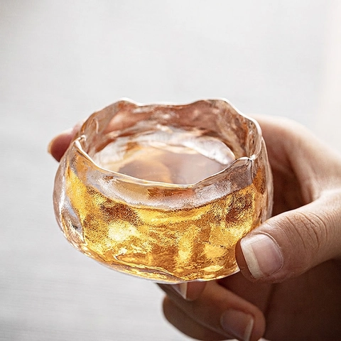 Tazza Da Tè In Vetro Stile Giapponese Motivo Martellato Irregolare Artigianale Resistente Al Calore Tazza Da Tè Kung Fu Master