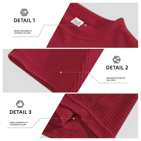 Herren Waffelstruktur T-Shirt Kurzarm Rundhalsausschnitt Locker Atmungsaktiv Mit Brusttasche Lässiges Sommeroberteil