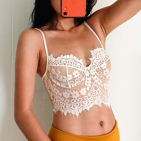 Soutien Gorge Femme Style Français Dentelle Cils Ultra Mince Avec Armatures Push Up Dos Nu Maille Respirante Lingerie