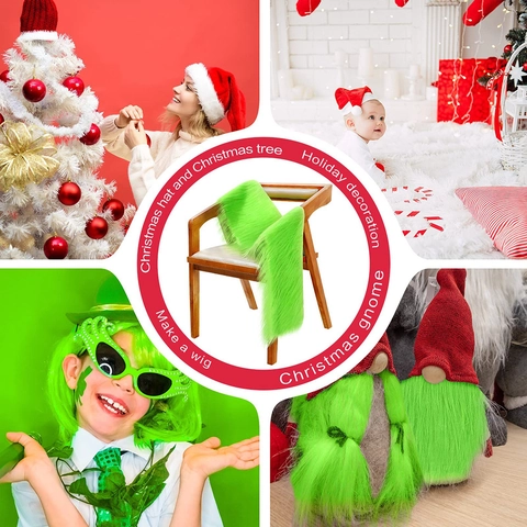 Imitatiebont Lint Trim Pluizige Stof Strip Voor DIY Ambachten Kerstversiering Kleding Naaiaccessoire Zacht Lang Haar Synthetisch