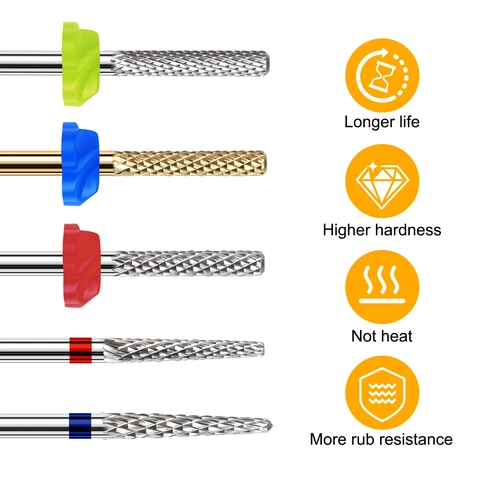 Funte Per Fresa Unghie Professionali Lega Acciaio Tungsteno Manicure Pedicure Rimozione Pelle Morta Strumenti Elettrici