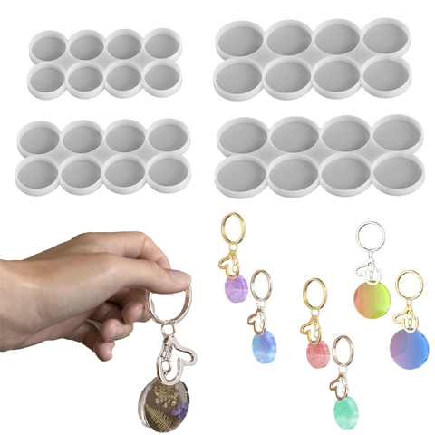 Moule En Silicone Rond Multi Cavités Forme Circulaire Flexible Pour Coulée De Résine DIY Fabrication De Pendentif