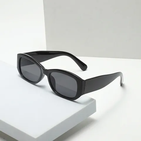 Gafas De Sol Ojo De Gato Para Mujer Vintage Montura Ovalada Estrecha Material PC Protección UV Estilo Callejero Moderno