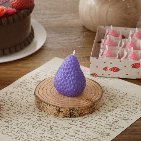 Strawberry Silicone Mold Realistic Fruit Shape For DIY Scented Candle Wax Resin Craft Cake Decorating Fondant Tools