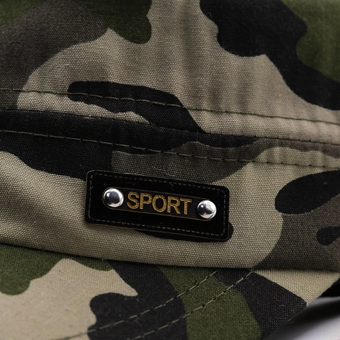 Camouflage Cadet Cap Cotton Adjustable Military Flat Top Hat Outdoor Sun Protection For Men Women