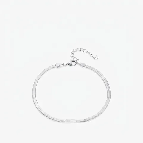 Minimalistisches 925 Sterlingsilber Schlangenkette Armband Für Damen Elegante Flache Kette Schmuck Geschenk Für Sie