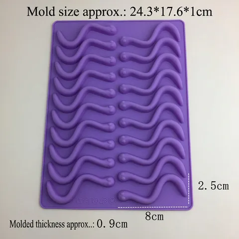 Stampo In Silicone A Forma Di Verme Molteplici Cavità Flessibile Caramelle Cioccolato Fondente Strumento Da Forno Forma S Resistente Al Calore
