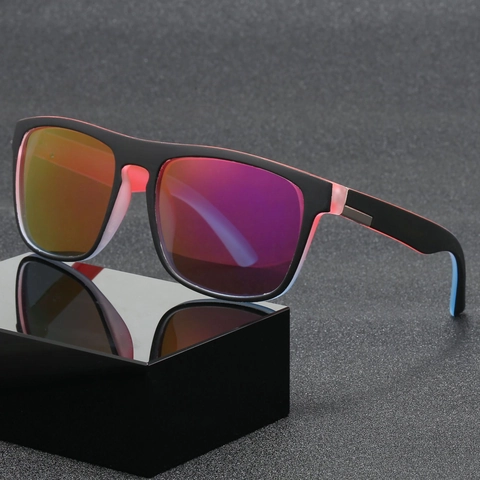 Lunettes De Soleil Sport Polarisées Protection UV400 Monture PC Carrée Légère Pour Pêche Cyclisme Conduite Hommes Femmes