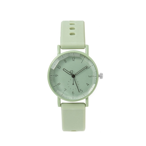 Minimalistisch Dames Quartz Horloge Met Siliconen Band Ronde Wijzerplaat Hartwijzer Casual Mode Student Jelly Polshorloge