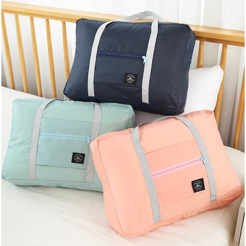 Sac De Rangement De Voyage Pliable Tissu Oxford Grande Capacité Bagage Léger Duffel Avec Manchon De Chariot Vacances