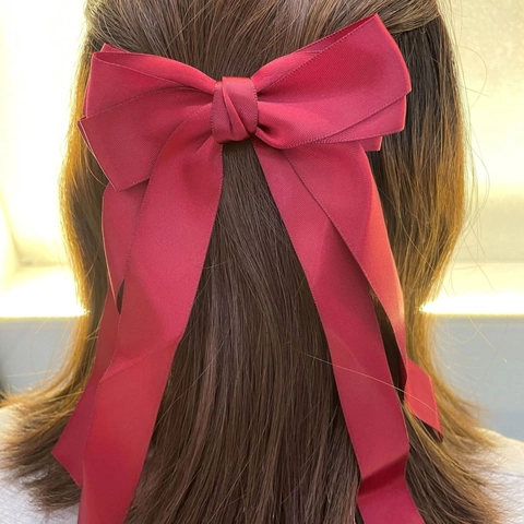 Große Schleife Haarspange Mit Langem Band Satin Haarclip Federclip Koreanischer Stil Eleganter Haarschmuck Für Damen