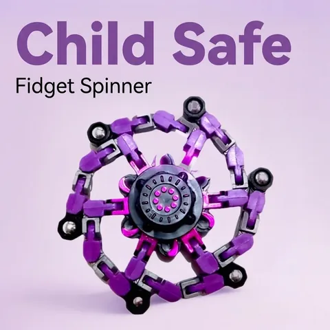 Deformable Chain Fidget Spinner Toy Mechanical Robot Sensory Stress Relief Plastic Metal DIY Rotating Finger Fingertip