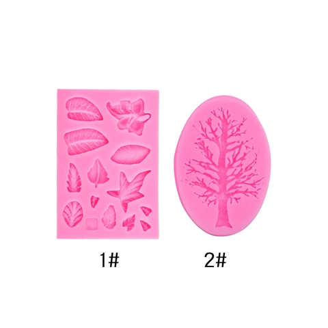 Tree Leaf Shape Silicone Cake Mold For Fondant Chocolate Clay Baking Christmas Forest Style DIY Decorating Kitchen Tool