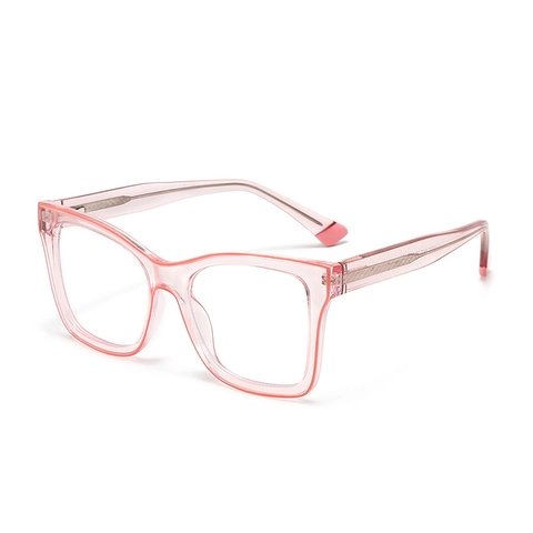 Anti Blauw Licht Bril Transparant Plastic Optisch Montuur Groot Ovaal Retro Mode Voor Dames Heren