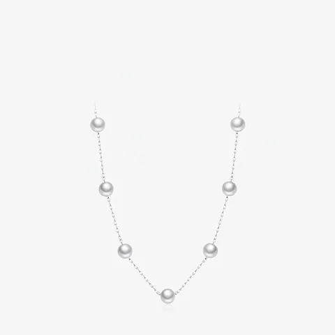 Elegante Künstliche Perlenhalskette Für Damen Aus 925 Sterling Silber Kette Mit Künstliche Perlen Minimalistischer Schmuck Geschenk