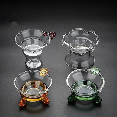 Infusor De Té De Vidrio De Borosilicato Resistente Al Calor Filtro De Malla Fina Accesorios De Té Gongfu Diseño Creativo