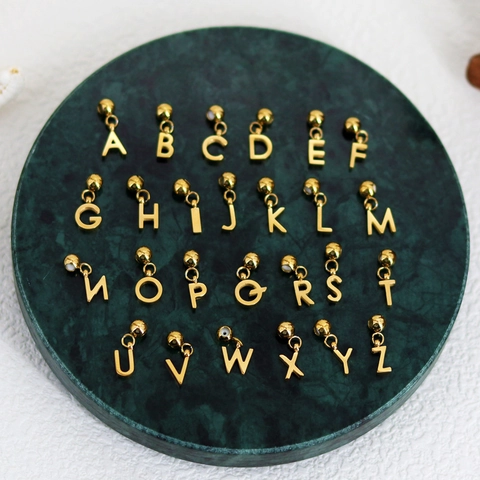 Collier À Coulisse Réglable En Acier Inoxydable Pour Femmes Pendentifs Lettres Alphabet Chiffres DIY Bijoux Minimalistes