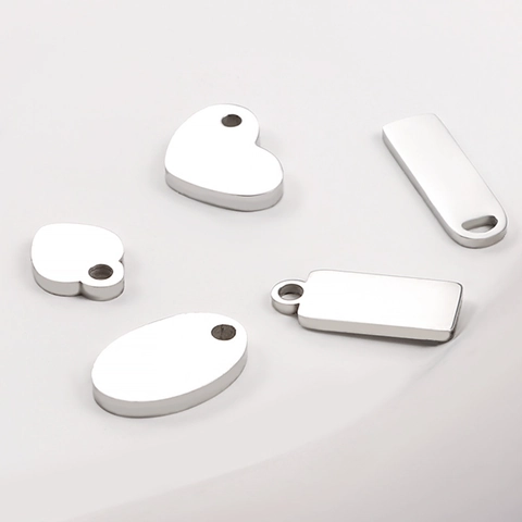 Targhette Geometriche Grezze In Acciaio Inossidabile Lucidato Pendenti In Metallo Per Creazione Gioielli Fai Da Te Collane Braccialetti