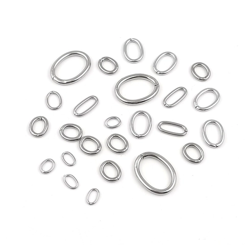 Oval Jump Rings Stainless Steel Open And Closed Links For DIY Jewelry Making Findings High Polished Durable Metal Hardware
