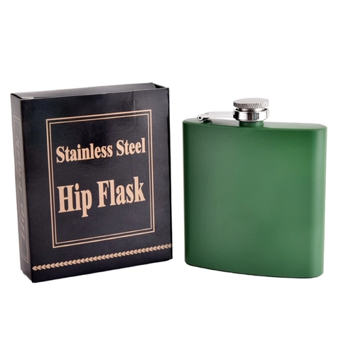 Stainless Steel Hip Flask Portable Outdoor Whiskey Liquor Bottle With Leakproof Screw Cap Curved Design Elegant