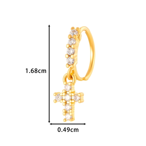 Anelli Al Naso Hoop Gioielli Per Piercing Rame Zirconia Fiore Farfalla Croce Stella Moda Gioielli Per Il Corpo Donne