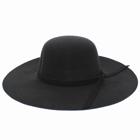 Cappello Fedora A Tesa Larga Da Donna Feltro Corona Rotonda Vintage Elegante Decorazione Fiocco Regolabile Protezione Solare Inverno
