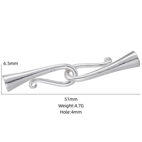 925 Sterlingsilber Trompete Verschluss Universal DIY Nur Verschluss Ohne Kette Für Handgefertigte Armband Halskette Schmuckherstellung Zubehör