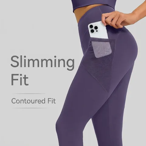 Yoga Leggings Dames High Waist Buikcontrole Sportbroek Met Zakken Fitness Panty Push Up Hardloopbroek