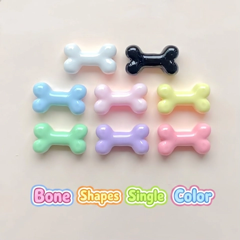 Mini Bone Shape Resin Accessories Colorful DIY Craft Materials For Nail Art Hair Clips Decor Cute Style For Women Kids