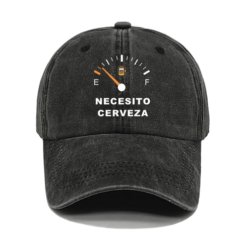 Casquette De Baseball En Coton Lavé Style Vintage Usé Imprimé Humour Bière Texte Espagnol Ajustable Chapeau Extérieur