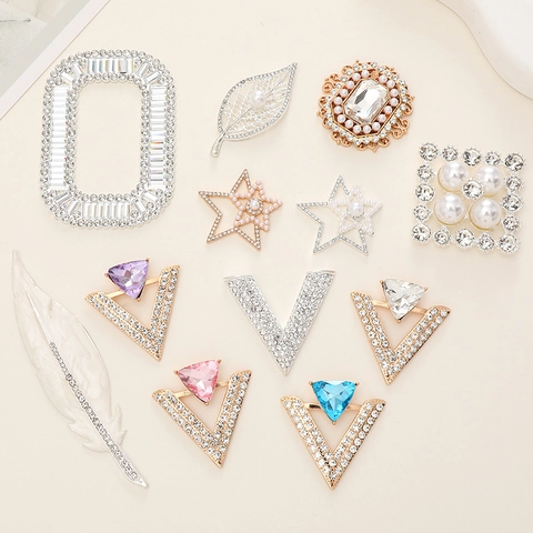 Rhinestone Legierung Künstliche Perle Stern Feder V Form DIY Anhänger Für Schmuckherstellung Handyhülle Schuh Zubehör Dekoration