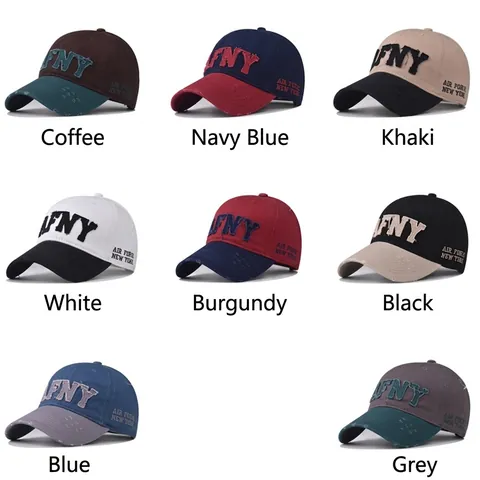 Vintage Baseballkappe Aus Baumwolle Mit AFNY Stickerei Air Force New York Patchwork Verstellbarer Sonnenhut Gebogener Rand