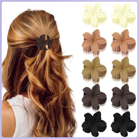 Mollette Per Capelli A Fiore Di Plumeria Opaca Per Donne Ragazze Eleganti Accessori Per Capelli Estivi Stile Coreano
