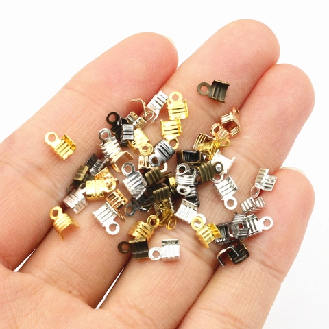 Terminales De Metal Pinzas Para Cintas Con Bucle Para Creación De Joyas DIY Artesanías De Cuero Accesorios Multiusos