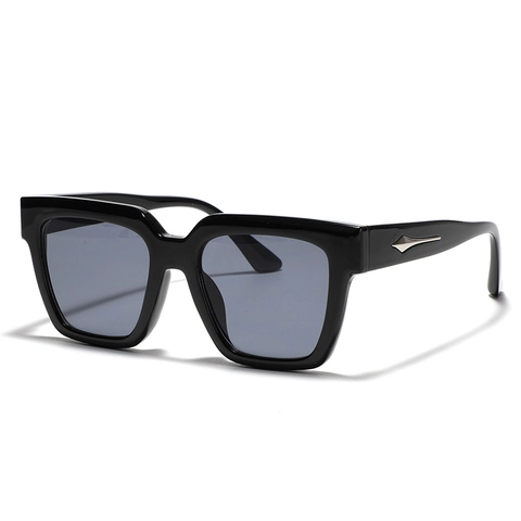 Gafas De Sol Cuadradas Retro Para Hombres Y Mujeres Montura PC Lente AC Protección UV400 Decoración De Remaches Moda Streetwear Viaje
