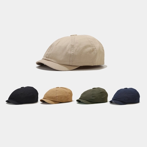 Berretto Newsboy In Cotone Retrò Cappello Ottagonale Vintage Per Uomo Donna Berretto Da Pittore Stile Britannico Casual