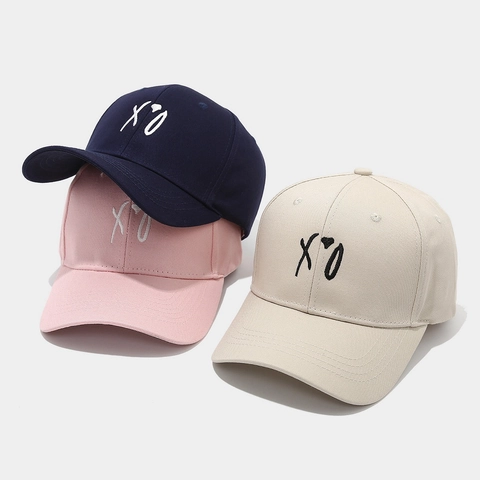 Berretto Da Baseball Cotone Ricamo Lettere Protezione Solare Regolabile Streetwear Cappello Da Sole Per Uomini Donne