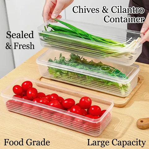 Contenitore Rettangolare Trasparente In Plastica Alimentare Con Coperchio Organizzatore Per Frigorifero Impilabile