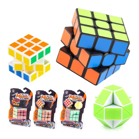Glad Draaiende Magische Kubus Plastic Puzzel Speelgoed Educatieve Hersenkraker Professionele Speed Cube Afgerond Ontwerp