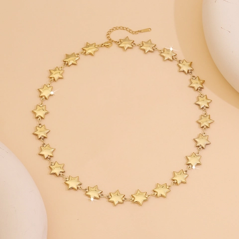 Collana In Acciaio Inossidabile Placcata Oro Cuore Stella Fiore Farfalla Croce Conchiglia Goccia Ciondoli Gioielli Per Donne