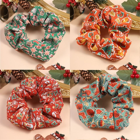 Coleteros Para El Cabello Tela Satén Gasa Diamantes De Imitación Alta Elasticidad Festivo Navidad Halloween Fiesta Moda Para Mujeres Niñas