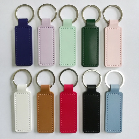 Portachiavi in Pelle PU Con Anello in Metallo Organizzatore di Chiavi Business per Auto Ufficio Multicolore Minimalista
