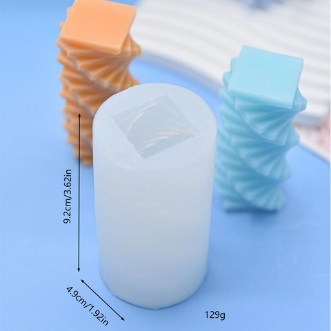Spiral Zylinder Silikonform Für DIY Aromatherapie Kerzenherstellung Geometrische Form Seife Harz Kunsthandwerk Dekor