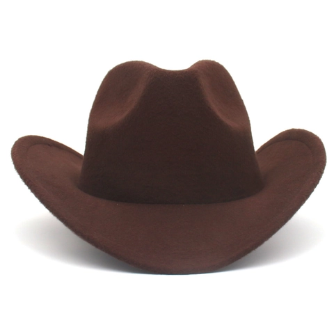 Western Cowboyhut Aus Wollfilz Gebogene Breite Krempe Vintage Outdoor Fedora Jazz Hut Für Damen Herren