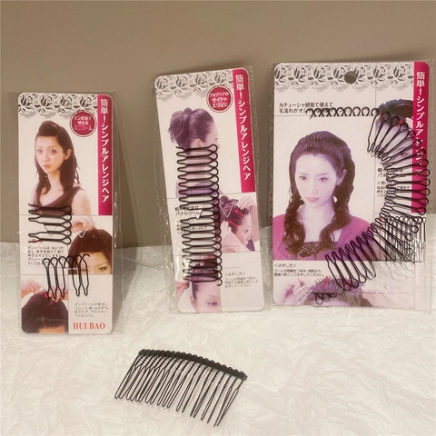 Metall Wellenform Haarkamm Unsichtbare Haarspange Fixieren Von Streuhaar Rutschfestes Styling Tool Schwarz